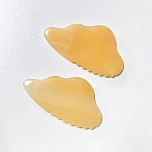 Pierre jaune beige Jade pour les soins de la peau Anti-âge Réduit les rides Gua sha jaune pour le visage - Product Image 5