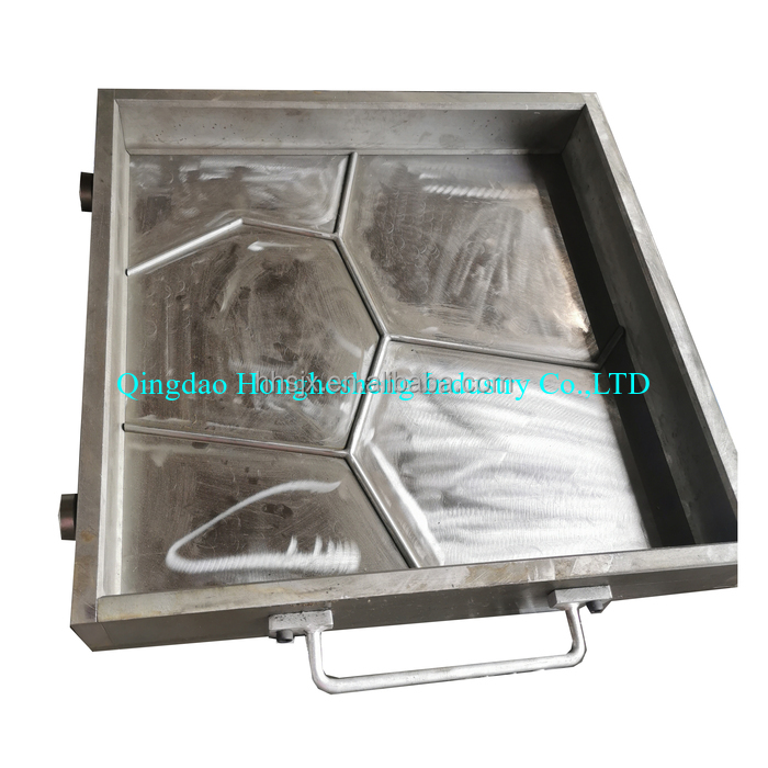 cross pattern rubber tile teflon mold dog bone mould interlocking rubber mat mold for Rubber Tile Heating