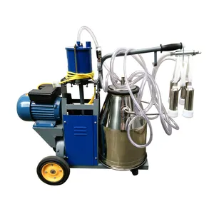 Low priced single tube vacuum piston milking machine