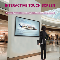 Machine intelligente tout-en-un à écran tactile LCD infrarouge interactif pour affichage numérique mural d'intérieur