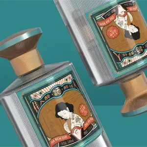 Design su misura rivestita in scatola regalo verde turchese baijiu alcol vino sprit opaco con coperchio