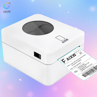 AIXW 110mm Imprimante thermique d'étiquettes Interface Bluetooth USB Imprimante d'étiquettes d'expédition 4 pouces pour utilisation en entrepôt