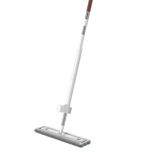 53cm Extended Two-Head Household Flat Mop with 360 Degree Flexible Rotation Easy to Use without Hand Washing