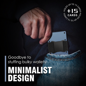 กระเป๋าใส่บัตรโลหะแบบบางพร้อมสายรัดเงินสด ป้องกัน RFID อุปกรณ์ EDC แบบมินิมอล - Product Image 3