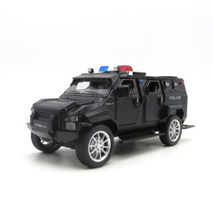 Alta calidad 1:24 Pull Back Metal <span class=keywords><strong>Car</strong></span> Toys con luz y sonido simulación de juguete modelo de coche de policía para niños y adultos regalo - Product Image 4