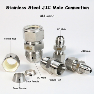 Raccordi per Tubi a Pressione Alta JIC Maschio Dritto con Ghiera, Adattatori in Acciaio Inox, Connettore a Flangia Frazionata - Product Image 2