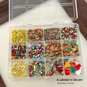 Dijes <span class=keywords><strong>de</strong></span> Piedras Naturales y Cristales para <span class=keywords><strong>Uñas</strong></span>, Kit <span class=keywords><strong>de</strong></span> Arte <span class=keywords><strong>de</strong></span> <span class=keywords><strong>Uñas</strong></span> DIY <span class=keywords><strong>de</strong></span> 12 Compartimentos con Gemas Multicolores Trituradas, <span class=keywords><strong>Uñas</strong></span> Postizas, Suministros para Manualidades - Product Image 4