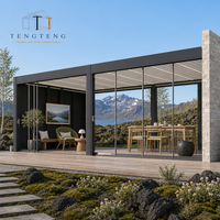 Pergola bioclimatique en alliage d'aluminium imperméable avec structure thermolaquée, certifiée CE, taille 3x3m et 3x4m pour l'extérieur