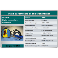 Thermostat thermocouple LED multifonctions Sonde en acier inoxydable Transmetteur de température OEM ODM Fonction de correction des paramètres