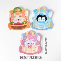 Lot de 10 sacs en plastique refermables à motif de lapin de dessin animé pour biscuits, bijoux, boucles d'oreilles, emballage pour fête d'anniversaire d'enfants