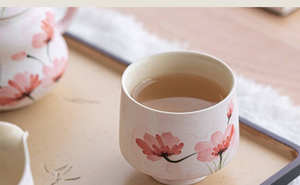 <span class=keywords><strong>Tasse</strong></span> à thé en céramique peinte à la main MSH, motif de pavot, pour hommes et femmes, pour le bureau - Product Image 6