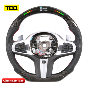 พวงมาลัยคาร์บอน TDD LED สำหรับรถยนต์ซีรีส์ 3 4 5 6 7 8 รุ่น G20 G2X G3X M3 M4 M5 33 พวงมาลัยสปอร์ตแบบกำหนดเอง คาร์บอนไฟเบอร์แท้ - Product Image 4
