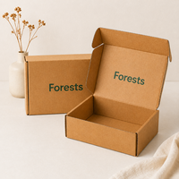 Boîte d'emballage en carton ondulé kraft imprimée sur mesure, boîte d'expédition pliable recyclable pour vêtements et emballages cadeaux