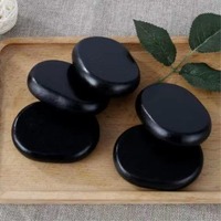 50 pièces de pierres chaudes de massage de luxe de haute qualité, pierres de basalte premium, kit professionnel de spa, relaxation, guérison, pierre noire lisse