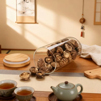 Pot de conservation hermétique en verre borosilicate pour grains de café, avec couvercle en verre, haute transparence, design moderne, pour une fraîcheur optimale, vente en gros