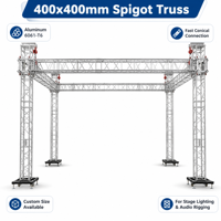 Truss Aluminium Alloy Kustom 400x400mm dengan Sambungan Spigot untuk Panggung, Pencahayaan Acara & Speaker Line Array