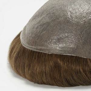 U.<strong>S</strong>. STOCK 0.03mm Ultra Thin Skin HS25V Invisible <strong>Men's</strong> <strong>Hair</strong> Systems V-looped Human <strong>Hair</strong> Toupee - Product Image 2