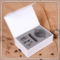 Boîte cadeau cosmétique en carton noir avec fermeture magnétique, insert en mousse EVA/éponge/EPE recyclable, pour bougies et bijoux personnalisés