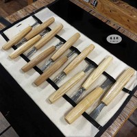 Kit de sculpture sur bois pour débutants professionnels Gouges ensemble d'outils de sculpture 12 ciseau à bois ensemble d'outils de sculpture sur bois ciseaux et poinçons