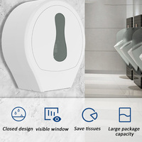 Distributeur de papier toilette mural grande capacité pour toilettes publiques et cuisines, design moderne et écologique, usage commercial