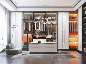 ตู้เสื้อผ้าแบบเปิดประตูกระจกตู้เสื้อผ้าแบบหรูหราน้ำหนักเบามีเมลามีนอลู<span class=keywords><strong>มิ</strong></span><span class=keywords><strong>เนียม</strong></span>อัลลอยด์เฟอร์นิเจอร์ - Product Image 3