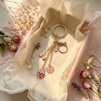 Porte-clés en alliage rose romantique 'Marry Me' en forme de cœur, breloque bouteille à vœux, cadeau de mariage, cadeau de demande en mariage, accessoire de sac à bijoux