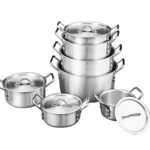 Juego De utensilios De cocina De aluminio De diseño moderno, 14 Uds., utensilios De cocina al por mayor con cazuelas De sopa y Juego De Ollas De <span class=keywords><strong>Cocin</strong></span> De Metal - Product Image 4