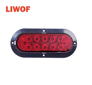 SAE DOT impermeable <span class=keywords><strong>6</strong></span> pulgadas Oval LED remolque luces traseras detener luces de señal de giro para camión, RV, barco, Jeep, 12V ámbar rojo Kit de luz - Product Image 1