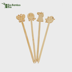 Tre <span class=keywords><strong>BBQ</strong></span> xiên chim trang trí nội thất Tùy chỉnh hình dạng dùng một lần Cocktail Picks cà phê stirrers cấp thực phẩm Trái Cây Picks xiên - Product Image 4