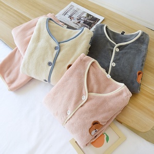 Autunno/inverno corallo <span class=keywords><strong>casa</strong></span> vestito per gli uomini e le donne pigiama per le donne flanella invernale spessa girocollo vestito caldo - Product Image 1