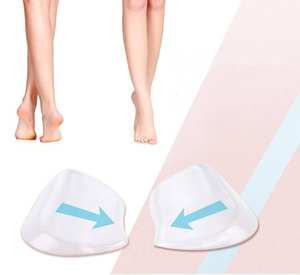 Coussinets de talon orthopédiques correcteurs légers en gel adhésif pour jambes en X et en O, en forme de cale médiale et latérale - Product Image 4