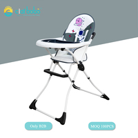 Chaise haute bébé CLAF BEBE PP PU moderne, pliable, réglable en hauteur, multifonctionnelle, écologique, durable, pivotante