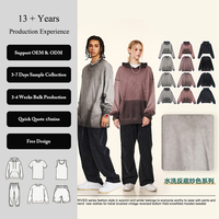 Sudaderas con Capucha Extra Grandes de Estilo Hip Hop, Teñidas en Degradado Personalizadas, de Dos Tonos, de Algodón Puro, para Hombre y Mujer