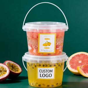 Gobelets en plastique jetables à paroi simple de 700 ml et 1000 ml, grande capacité, design mignon, pour jus et café - Product Image 5