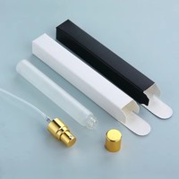 Flacon de parfum en verre givré personnalisé de 10 ml avec boîte d'emballage pour les recharges de sérum pour soins de la peau, flacon de parfum vaporisateur givré