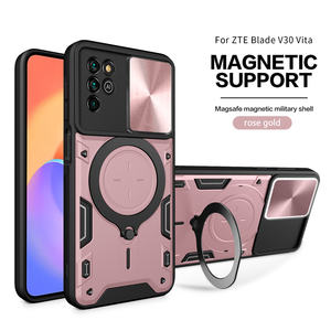 Para <span class=keywords><strong>ZTE</strong></span> <span class=keywords><strong>Blade</strong></span> <span class=keywords><strong>V30</strong></span> <span class=keywords><strong>Vita</strong></span> A31 Plus Car Mount Ring Stand Back Cover Slide Window Camera Protection Armor Phone Case - Product Image 5