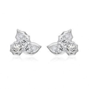 Dylam Trending Geometric Design <b>Solid</b> S925 <b>Silver</b> Rhodium 18K Gold Plated Triangle Marquise 5A CZ Zirconia Stud <b>Earrings</b> Jewelry - Product Image 1