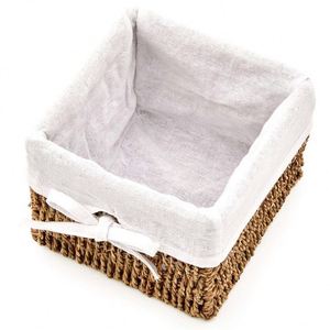 Cestos de Jacinto Gigantes Quadrados Decorativos de Polycotton, Cesto de Roupa de Dois Lados, Cesto de Vime Criativo para Armazenamento, Itália - Product Image 4