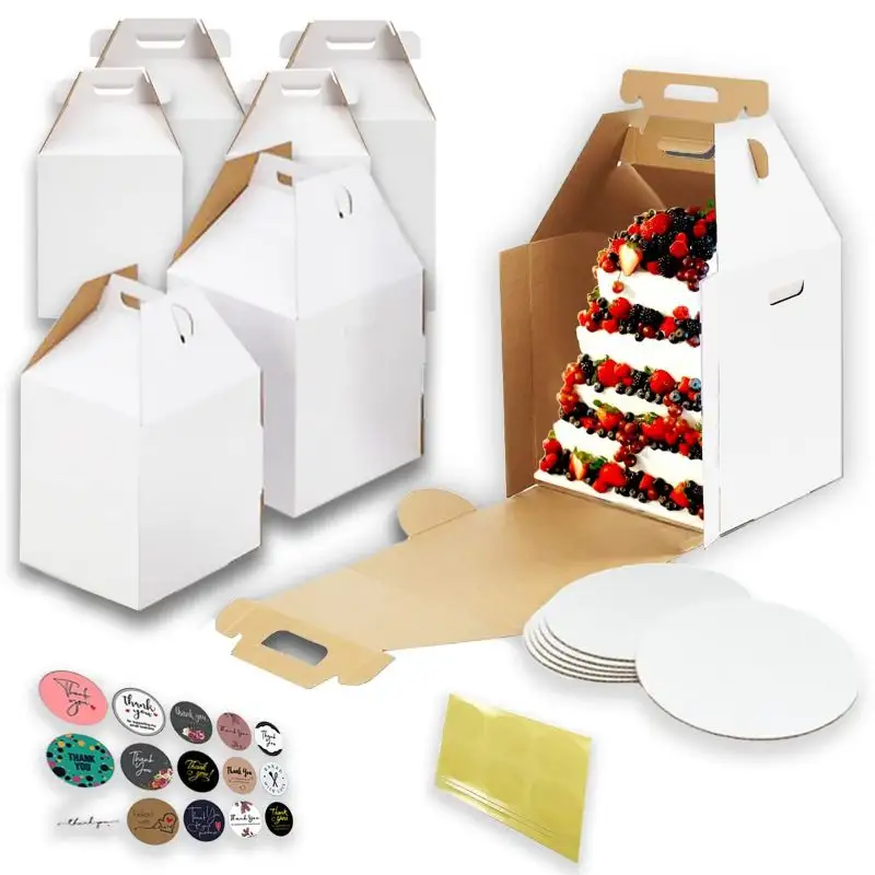 Wellpappe Pappe Kuchen verpackungs box Brotbox mit Logo Einweg karton Back verpackungs box Kuchen blech