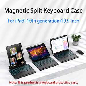 Siêu giá thấp bán buôn 360 xoay không dây Tablet bàn phím trường hợp đối với iPad 10th thế hệ 10.9 inch chia bàn phím trường hợp - Product Image 2