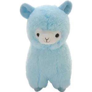 Wholesale Luxury Sleep Accompany Sheep Plush Friends Cuddly Soft Alpaca Doll 7 Inch Lamb Plushie for Kids Stuffed Blue Sheep Toy