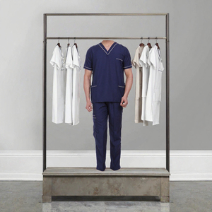 Ensemble de blouses médicales unisexes, col en V, manches courtes, uniforme d'hôpital, vêtements de travail pour infirmières, OEM ODM - Product Image 3
