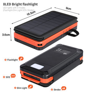 Cargador solar <span class=keywords><strong>Amazon</strong></span> 20000mAh, cargador de batería solar portátil con 4 paneles solares impermeables para respaldo externo - Product Image 2