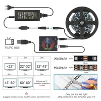 Tira de luces Led de Color de sueño para PC, TV, USB, para Android 5,1 + sistema TV/ordenador Windows WS2812b, cinta de diodos RGB