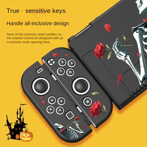 새로운 트렌드 닌텐도 OLED/케이스 할로윈 해골 분할형 실리콘 소프트 그립 하드 쉘 게임 액세서리 - Product Image 2