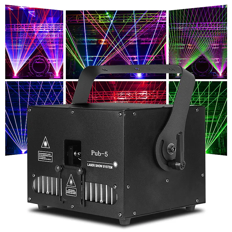 SHTX OEM lampu laser animasi 5w, lampu laser animasi untuk pesta luar ruangan dj disko rgb proyektor laser panggung 3D ilda