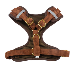 Harnais pour chien en velours côtelé réglable de couleur personnalisée poitrine et dos pour animaux de compagnie - Product Image 2