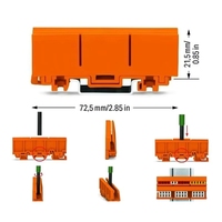 Support de fixation sur rail pour connecteurs de bornier GGDX Wagos séries 221/222/2273/2773/773