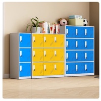 Lemari Kantor Baja dan Kabinet Penyimpanan dengan Desain Minimalis Modern, Kunci Pengaman Tahan Api, Pilihan Warna-Warni