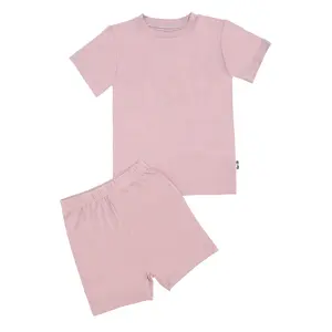Direct Factory's Extra Soft Breathable Unisex Bamboo Pajama Knitted Elastic Home Use Summer Baby Rompers Baby Clothing Sets